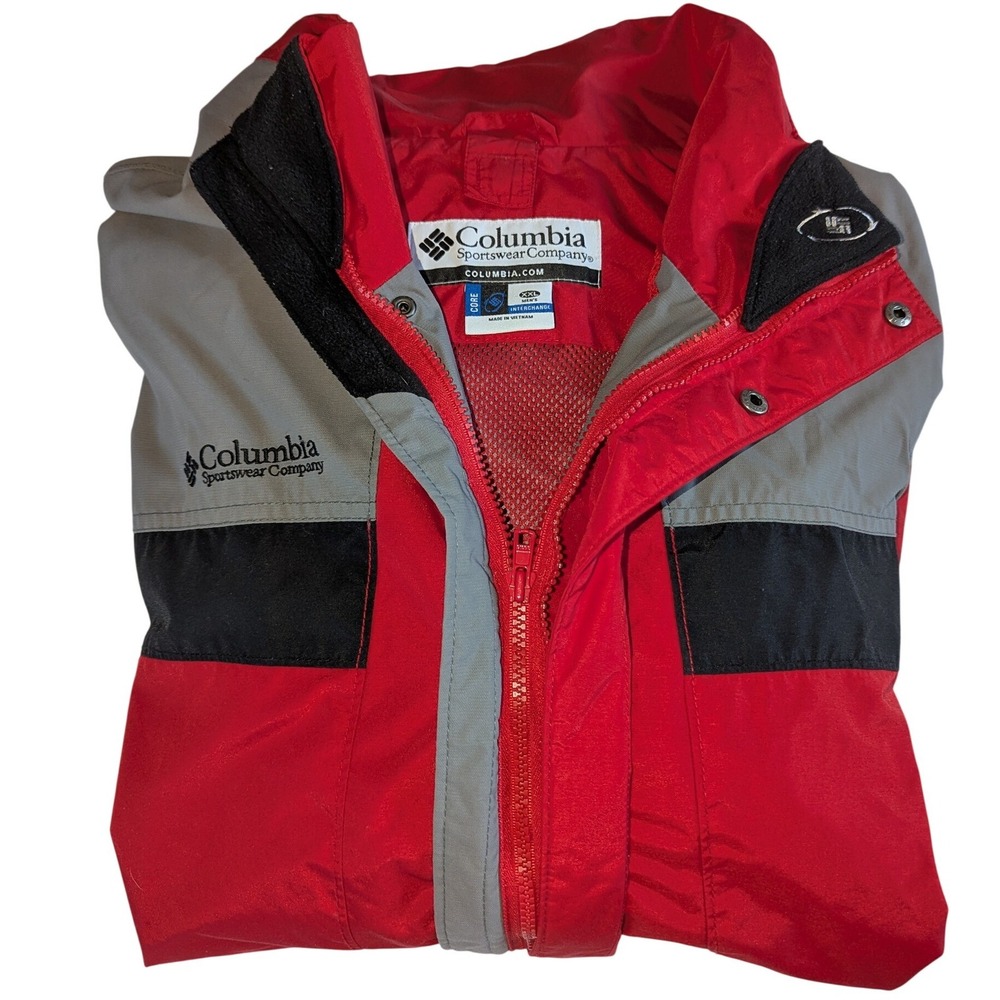 Columbia Sportswear Mens XXL Core Interchange Jacket Red Grey Black Ski Snow